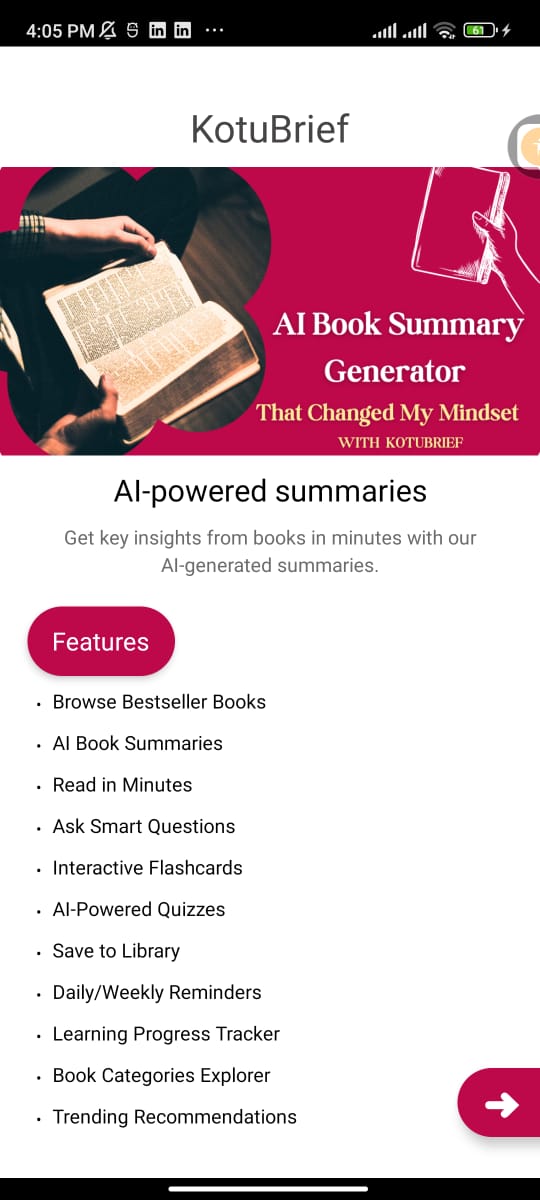 AI Book Summary Generator screen 3